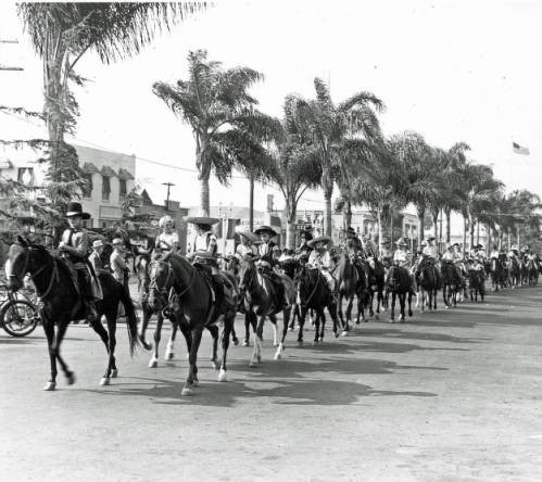 Riders on Horses in Fiesta de la Luna Parade