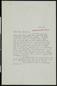 Hamlin Garland, letter, 1917-02-10, to Edmund Hackett