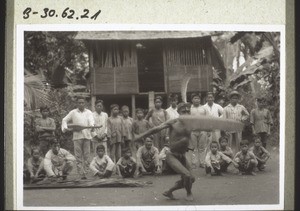 A war dance in Tumbang Sian on the Miri