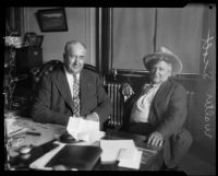 Walter E. Scott, or "Death Valley Scotty" and Louis Schwabee (?), circa 1925-1935