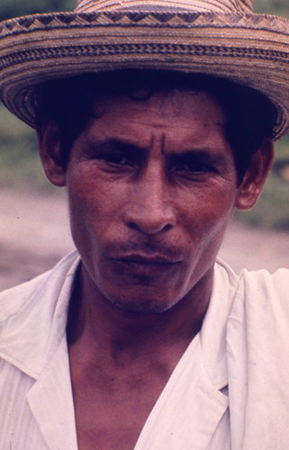 Man close-up, San Basilio de Palenque, 1976