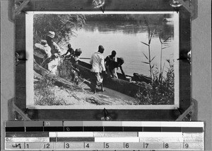 Canoe at the banks of Ruaha River, Tanzania