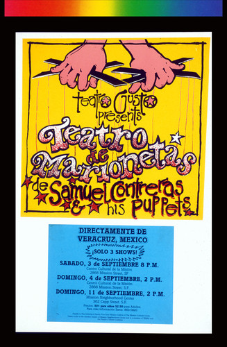 Teatro de Marionetas de Samuel Contreras and His Puppets, Announcement Poster for