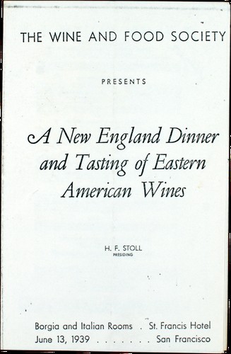 A New England Dinner and Tasting of Eastern American Wines