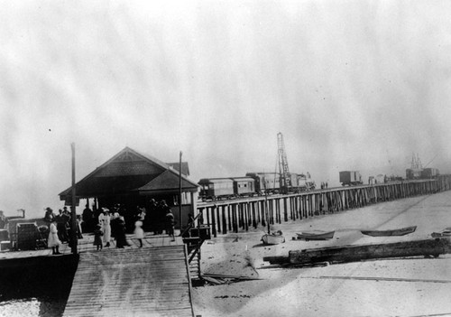 Newport Beach Wharf in the early 1890s