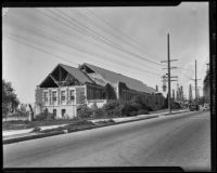 School building (?) damaged by the Long Beach earthquake, Southern California, 1933