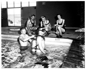 Swimming cops, 1958