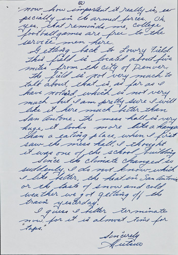 Letter from Mutsuo [Hirose] to [Afton] Nance, 1946 Oct 8