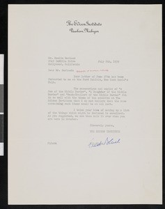 Fred L. Black, letter, 1939-07-08, to Hamlin Garland