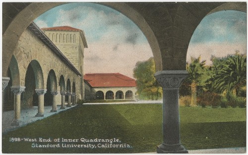 West end of Inner Quadrangle, Stanford University, California