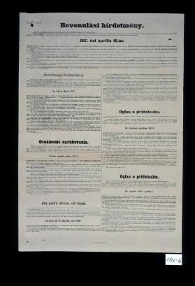 Bevonulasi hirdetmeny (1917 marcius)