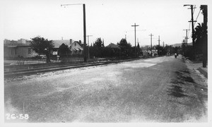 Proposed grade crossing over Pacific Electric Fair Oaks Line at Harriet Street, Altadena, Los Angeles County, 1926