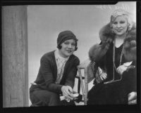 Actresses Alice Lake and Mae West at Paramount Studios, Hollywood, 1933