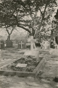 A grave in a cemetery
