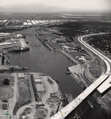 Stockton - Harbors - 1970s: Overview of channel and surrounding area