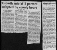Growth rate of 2 percent adopted by county board