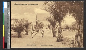 Congregation in procession, Kinshasa, Congo, ca.1920-1940