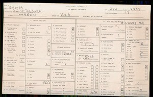 WPA household census for 1103 S LORENA, Los Angeles