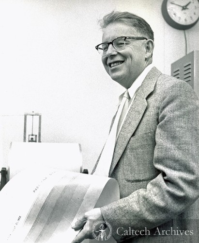 Charles Richter with seismogram