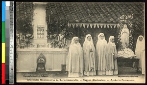 Nuns after a procession, Nagpur, India, ca.1920-1940