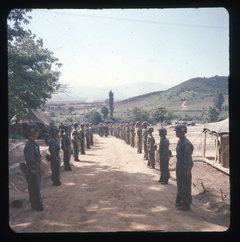 South Korean troops lined up for Earl Alexander's visit