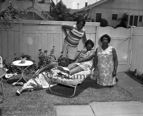 Women lounging, Los Angeles, 1970