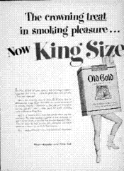 The crowning treat in smoking pleasure ... Now King Size