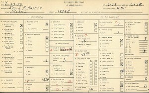 WPA household census for 1739 SICHEL, Los Angeles