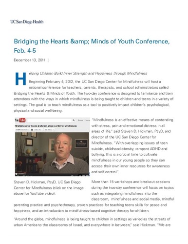 Bridging the Hearts & Minds of Youth Conference, Feb. 4-5
