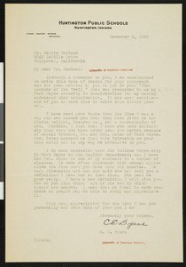 Charles Emory Byers, letter, 1935-12-05, to Hamlin Garland