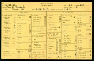 WPA household census for 211 1/2 RENO ST, Los Angeles