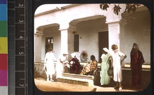 Woman doctor and patients, south India, 1924