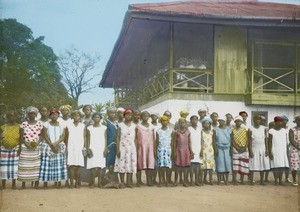 Class of Ibo Women & Girls at Manse - Calabar, Nigeria, ca. 1930-1940