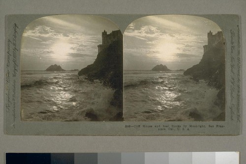 Cliff House and Seal Rocks by Moonlight. San Francisco, Cal [California], U.S.A. 1897