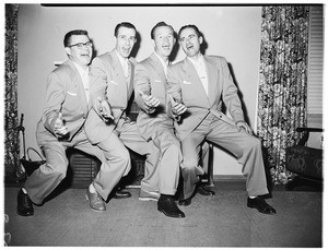 Whittier singing contest (Barber shop quartet), 1952