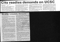 City readies demands on UCSC
