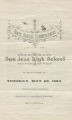Program 1883, San Jose High Commencement Program