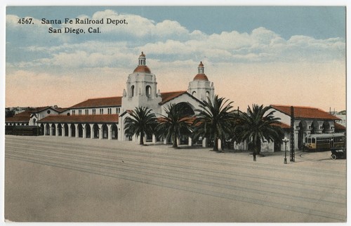 Santa Fe Railroad Depot, San Diego, Cal