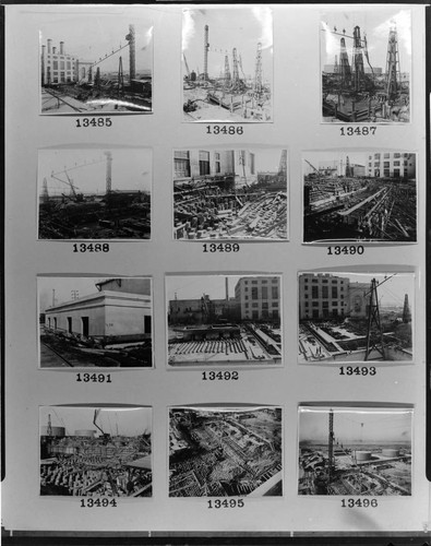 Multiple-image copy film negs - with shots of Long Beach Steam Station