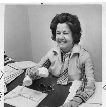 Geraldine Hill in her office at Western Women's Bank (San Francisco)