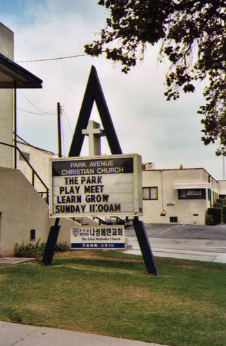 Park Avenue Christian Church marquee