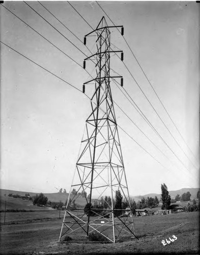 110 kv Transmission Line Towers from San Francisquito Canyon Power Plant No. 1