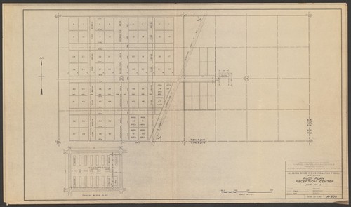 Arizona Plot Plan Reception Center Unit No. 1, Department of the Interior, United States Indian Service, Irrigation Division, Colorado River Indian Irrigation Project