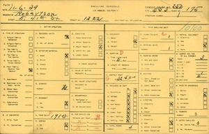 WPA household census for 1222 E 41ST STREET, Los Angeles County