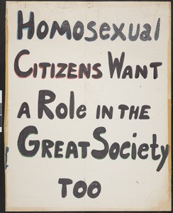 Homosexual citizens want a role in great society too