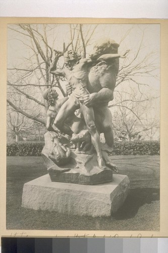 Statue, grounds of State Deaf and Dumb Asylum [Berkeley, California]