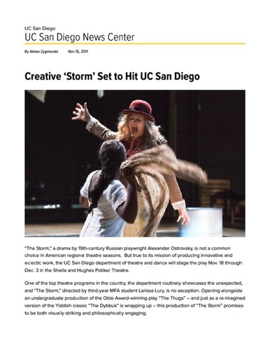 Creative ‘Storm’ Set to Hit UC San Diego