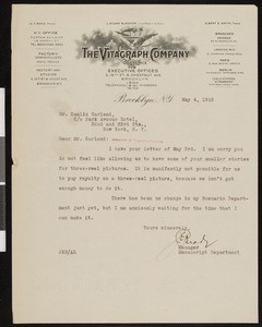 Jasper Ewing Brady, letter, 1916-05-04, to Hamlin Garland