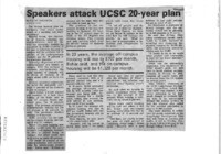 Speakers attack UCSC 20-year plan