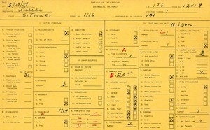 WPA household census for 1116 S FLOWER, Los Angeles